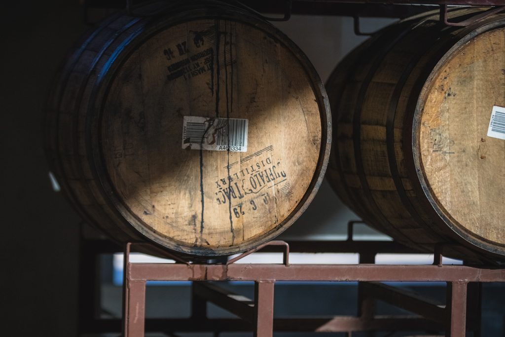 Barrels of wine.