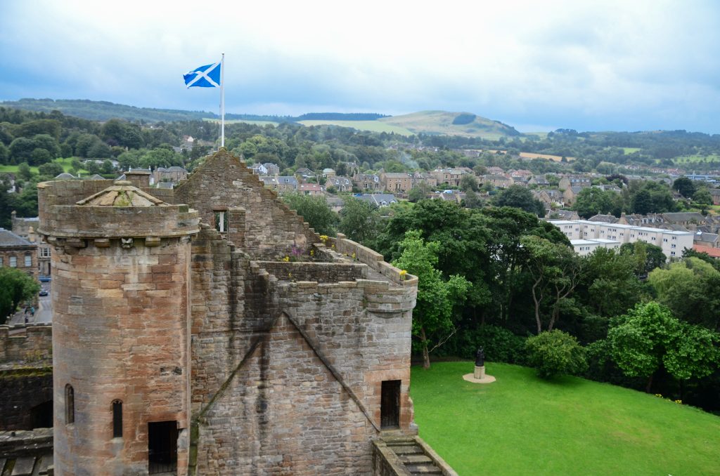 The view from the tower of Linlithgow Palace.